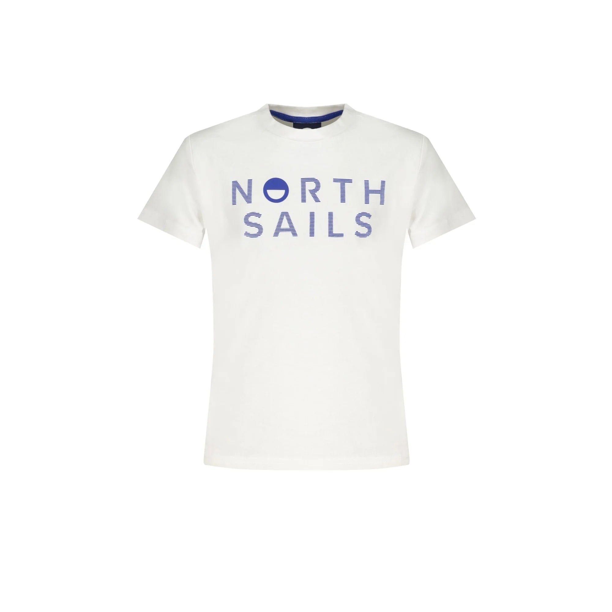 North Sails T-Shirt Maniche Corte Bambino Bianca Stampa Logo Bianco - foto prodotto